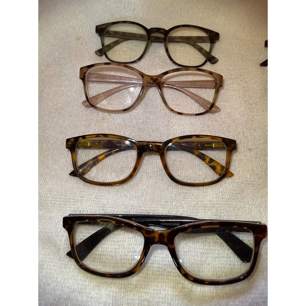 Foster Grant & Other Reading Glasses‎ Women Mixed Lot 8 Pairs Tortoise +2.00